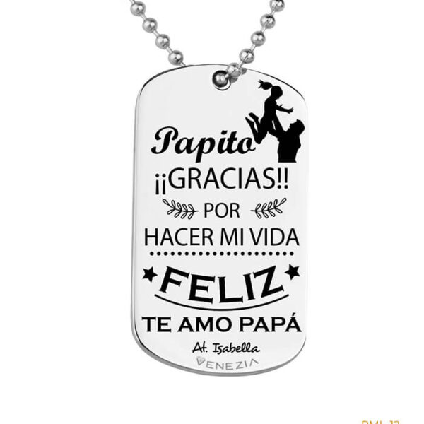 Collar de placa militar